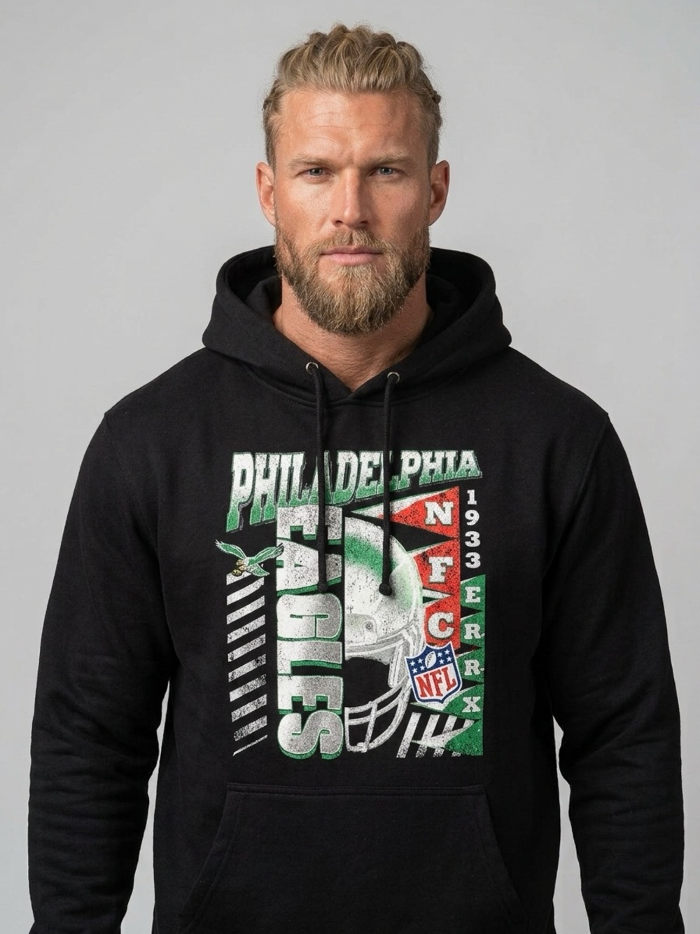 Mitchell & Ness Black Philadelphia Eagles Graphic Hoodie